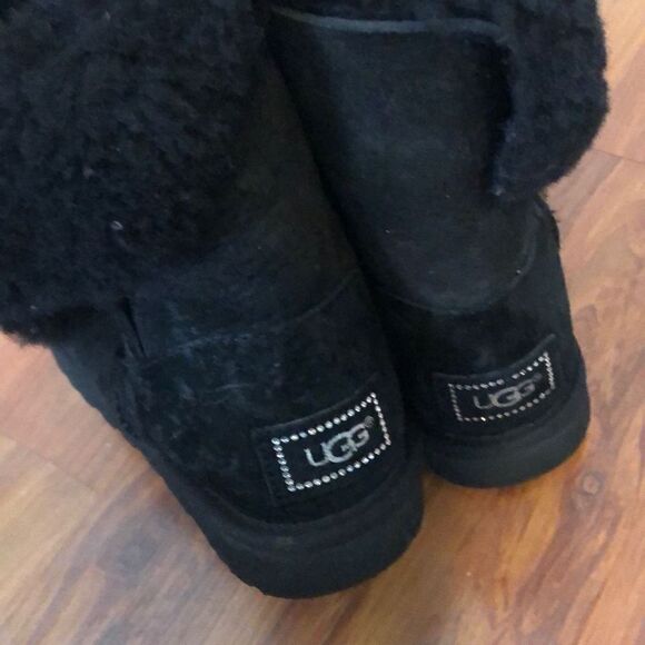 UGG black Rhinestone button Bailey 6 - Picture 4 of 7